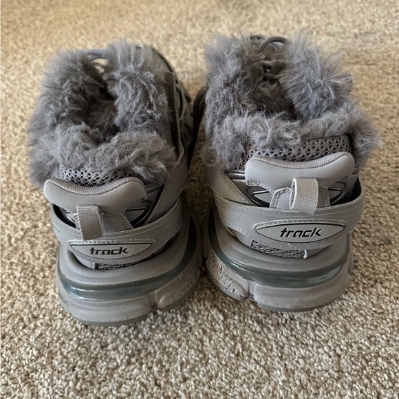 BALENCIAGA Faux Fur Track Athletic Sneakers - Picture 4 of 15